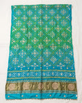 Aqua Blue Bandhani Dupatta with Gota Patti Work