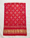Ruby Red Bandhani Dupatta with Gota Patti Work