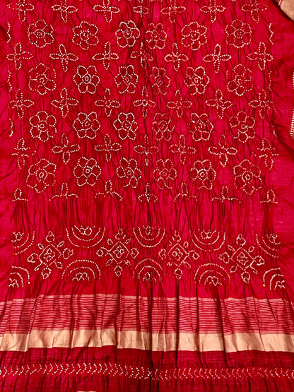 BANDHANI TUSSAR SILK SAREE