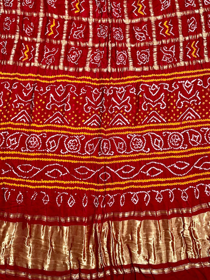 BANDHANI GHARCHOLA GAJJI SILK SAREE