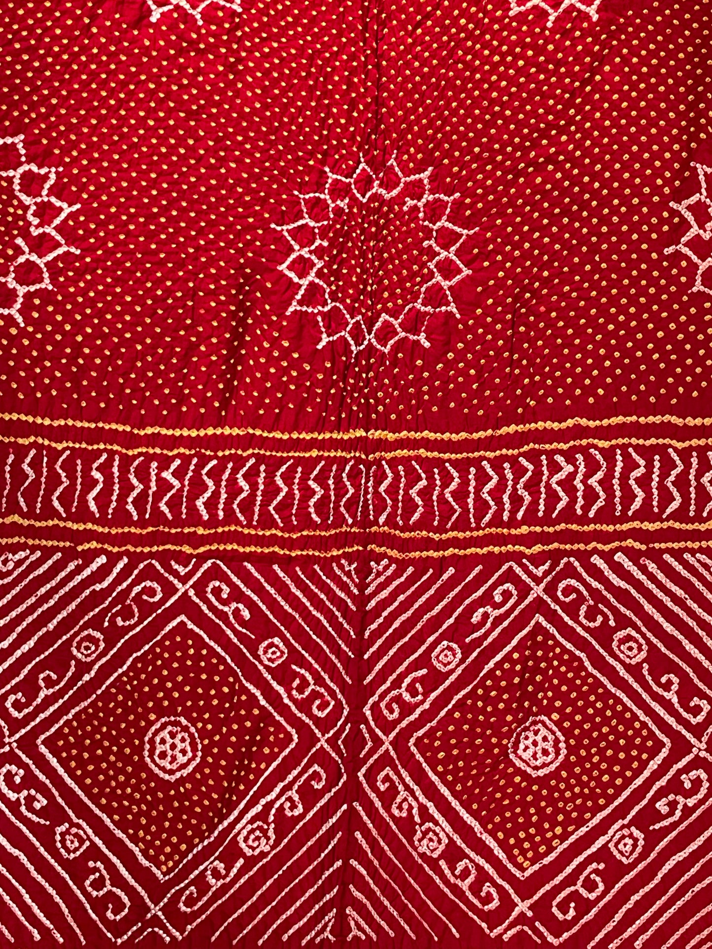 BANDHANI GAJJI SILK SAREE WITH ZARI PALLU